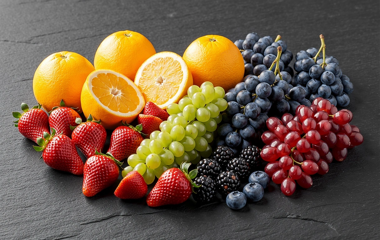 Frutas cítricas y del bosque